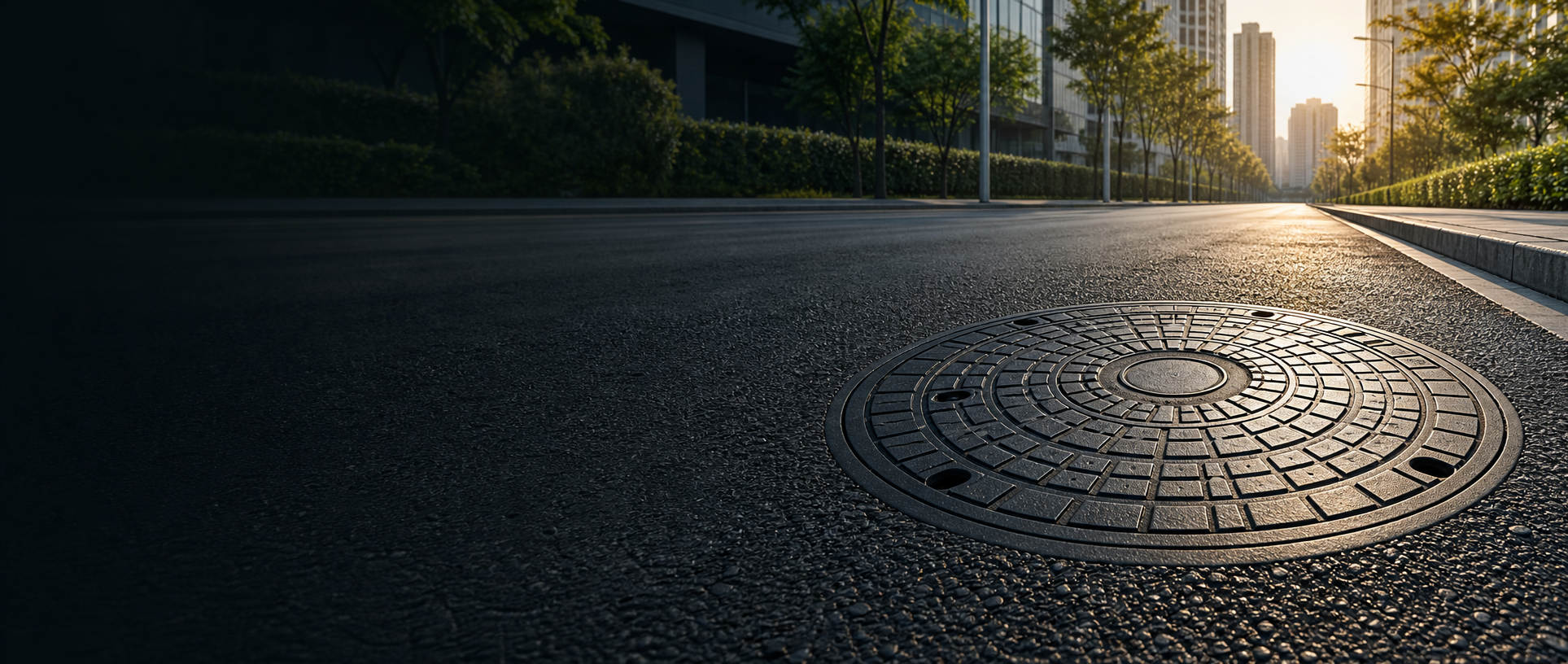 城市道路井盖应用场景示意图