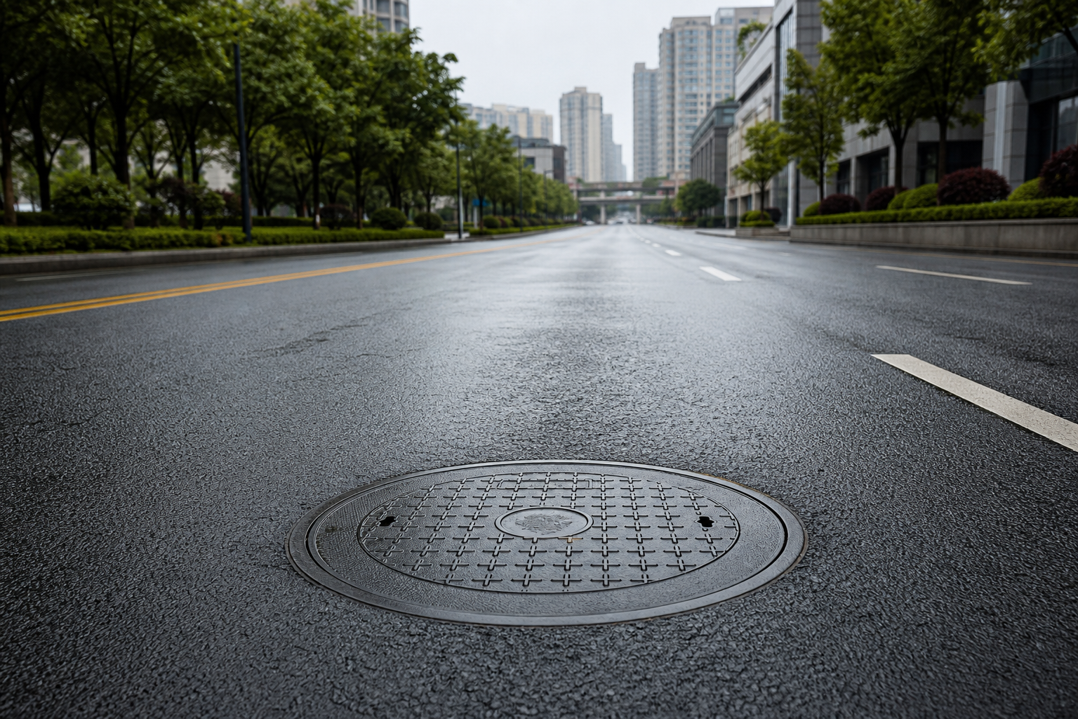 市政道路井盖应用场景示意图